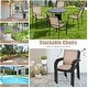 preview thumbnail 8 of 7, Costway Set of 2 Patio Dining Chairs Stackable with Armrests Garden - See details