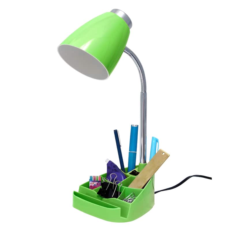 Gooseneck Organizer Desk Lamp with iPad Stand - 18.5" - Green