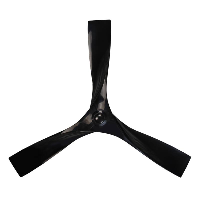 52-in Black/ Brown Modern Downrod Ceiling Fan with Remote Control
