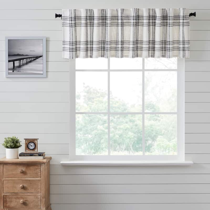 Black Plaid Valance 19x90 - M