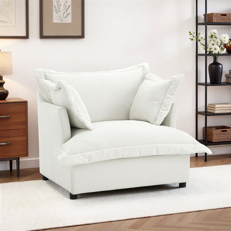 Double Layer Cushion Comfy Cloud Modular Sectional Sofa Couch Ottoman