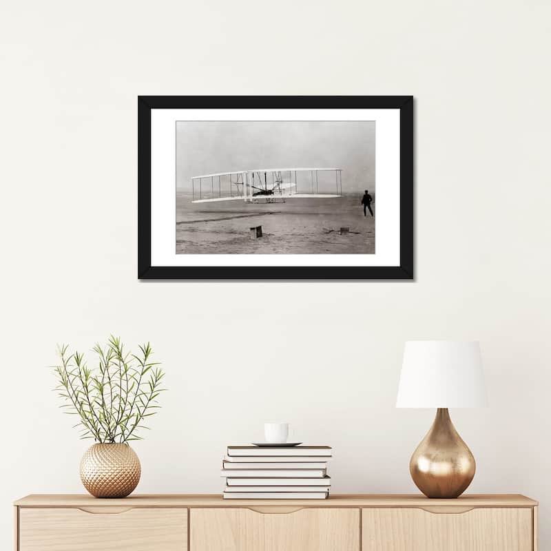 iCanvas "1903 Wright Brothers' Plane Taking Off At Kitty Hawk North Carolina USA" by Vintage Images