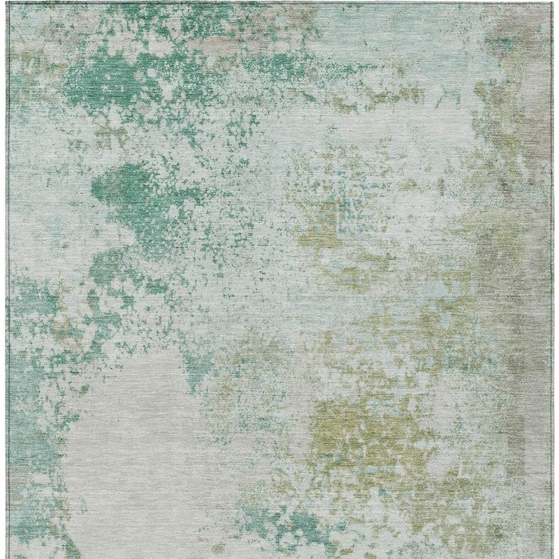 HomeRoots Abstract Transitional Rectangle Outdoor Rug