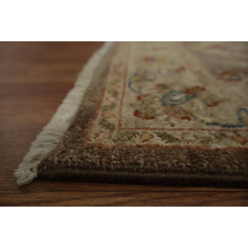 Hand Knotted Oriental 100% Wool Carpet Traditional All-Over Brown Peshawar Area Rug - 3' 2'' X 2' 0''
