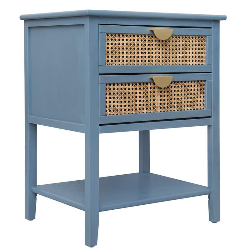 Modern Nightstand with 2-Drawers Side Table/Sofa Table/End Table
