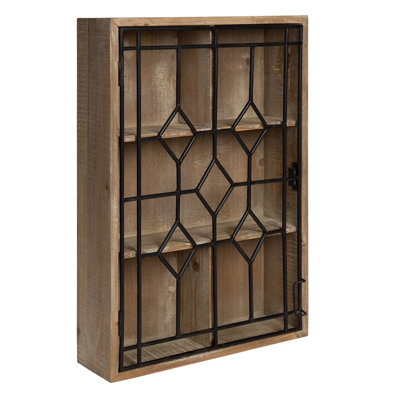 Kate and Laurel Megara Farmhouse Chic Wall-mounted 5-shelf Cabinet