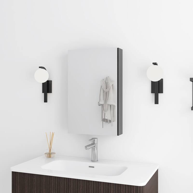 Rectangular Aluminum Medicine Cabinet with Mirror