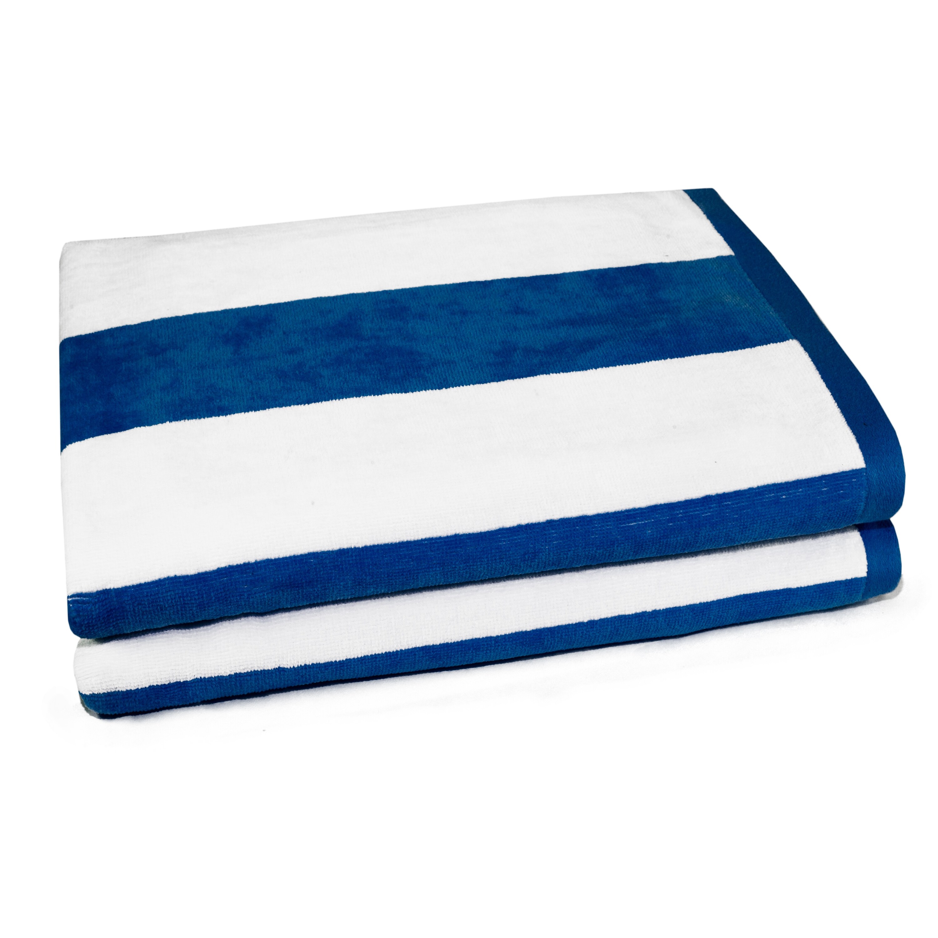 navy and white beach towel