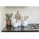 preview thumbnail 2 of 0, Abode Homewares Diamond Stoneware Melamine Crock - White