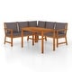 preview thumbnail 16 of 83, vidaXL 4/5/6/7/9/11 Piece Patio Dining Set with Cushions Solid Wood Acacia