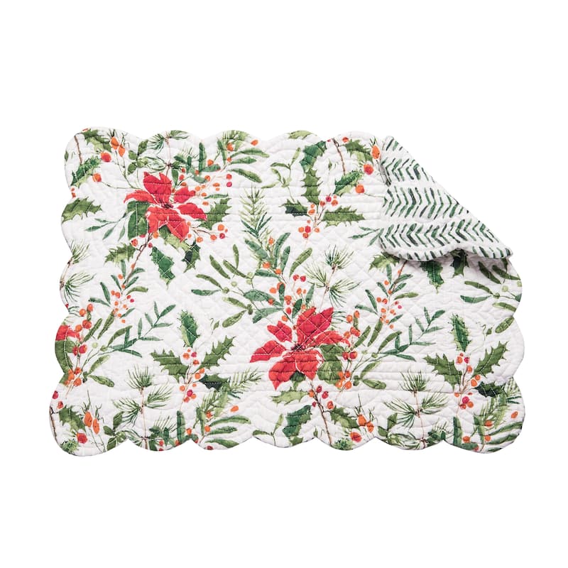 Silvia Poinsettia Placemat S/6