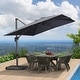 preview thumbnail 21 of 25, PURPLE LEAF 9 x 11.5 ft 360 Degree Rotation Patio Cantilever Umbrella Grey