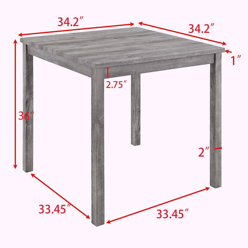 5-Piece Industrial Breakfast Table Set