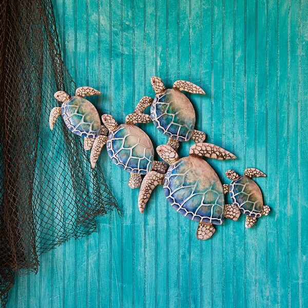 Shop Sea Turtle Wall Decor Group Of Five 2 X 29 X 23 Overstock