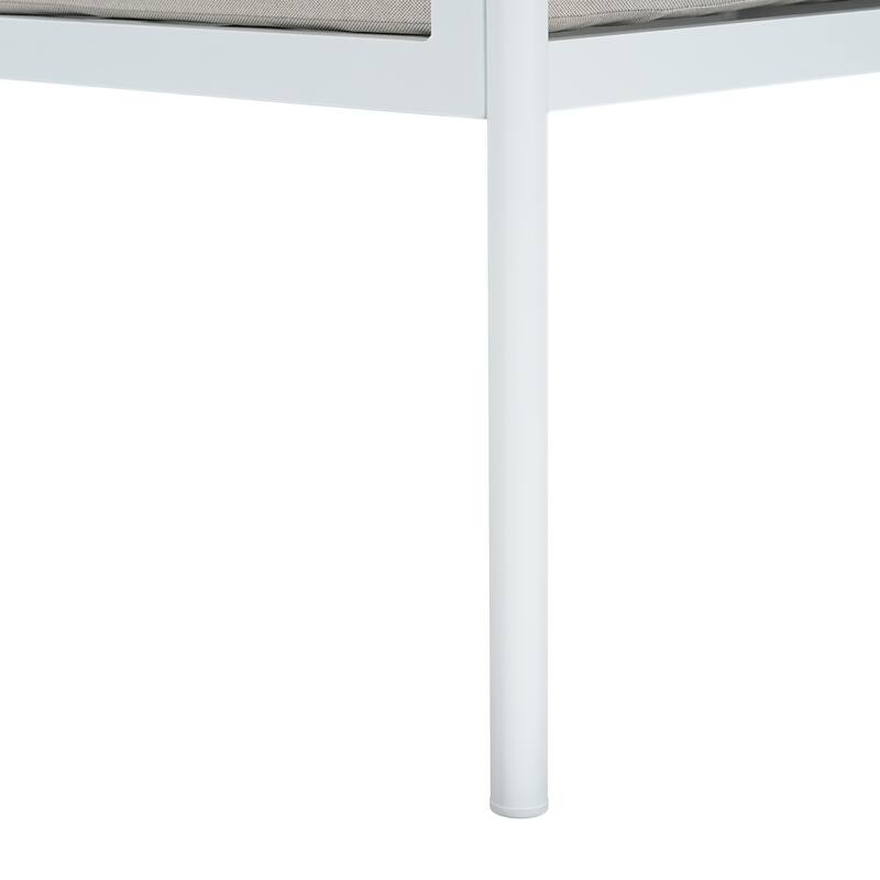 Christopher Knight Home - Outdoor Aluminum Dining Chair Set with Modern Grey Cushions