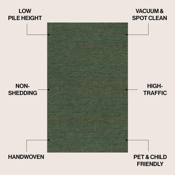 dimension image slide 5 of 7, JONATHAN Y Griffin Rustic Farmhouse Woven Jute Solid Area Rug