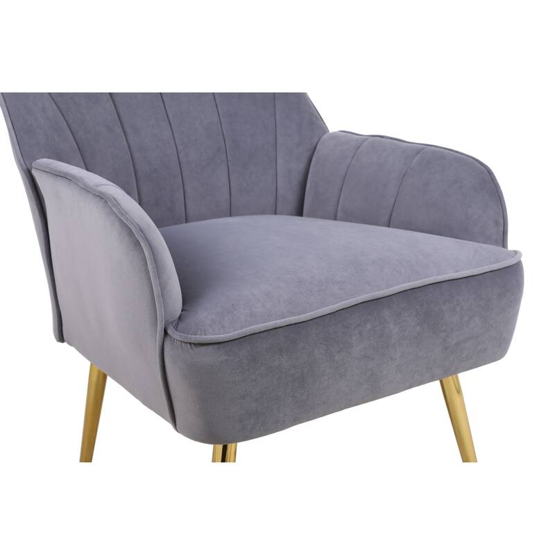 Modern Velvet Easy Assemble Sherpa Armchair for Living Room,Bedroom