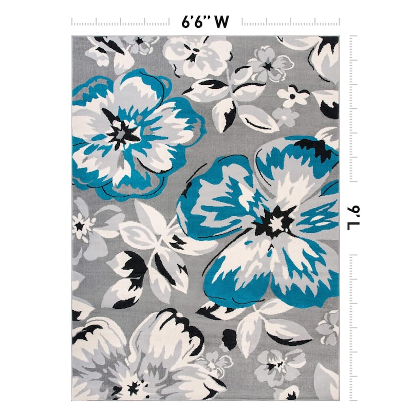 World Rug Gallery Modern Floral Design Area Rug