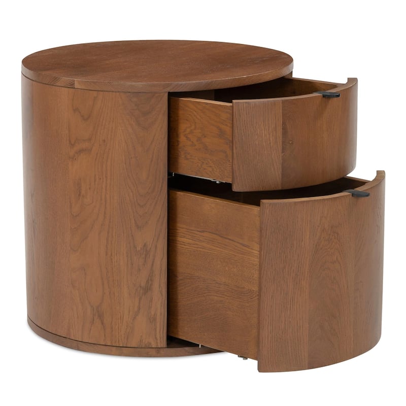 NADAA STUDIOS Yasmin, Wooden Nightstand With Two Drawer