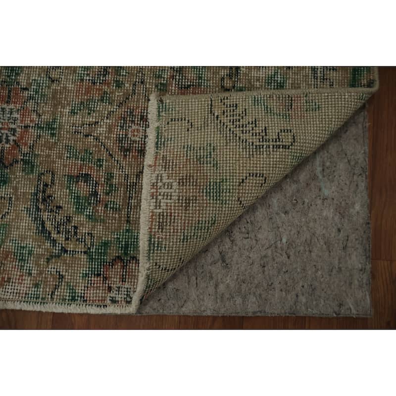 Hand Knotted Oriental 100% Wool Carpet Transitional Floral Beige & Ivories Anatolian Area Rug - 8' 8'' X 4' 8''