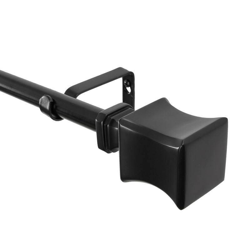 UTOPIA ALLEY Wall Mounted 3/4 Inch Curtain Rod - Curtain Rods For Windows, Adjustable Drapery Rods