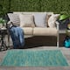 Nourison Essentials Solid Contemporary Indoor/ Outdoor Area Rug - 3' x 5' - Blue Green