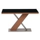 preview thumbnail 7 of 11, Somette Emily Modern Wood/Black Glass Dining Set with Nook