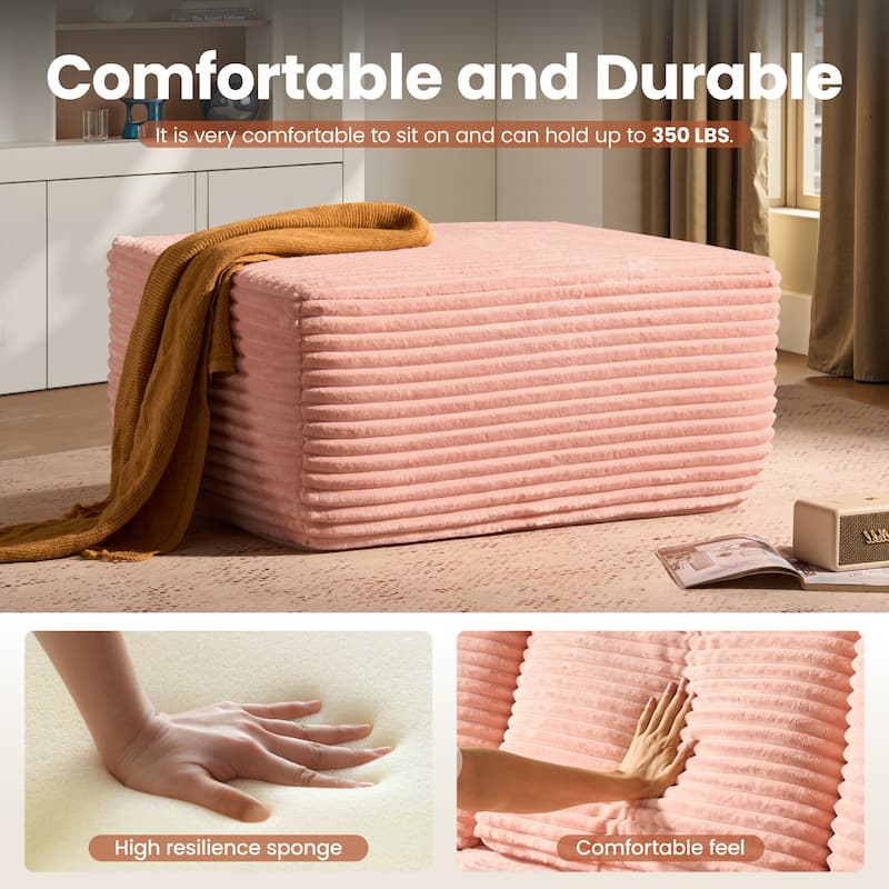 ​​OVIOS Lazy Chaise Lounge Sofa with Ottoman​