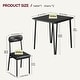 preview thumbnail 10 of 22, Dining Table Set of 2, Kitchen Table with Upholstered Chairs Dinning Table Set - 29.1x29.1x30in