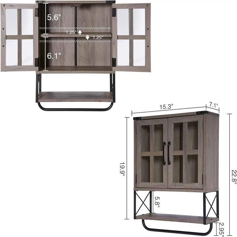 Over The Toilet Storage - 7"D x 15"W x 22"H