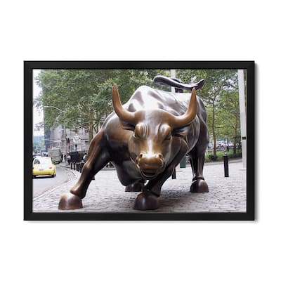 The Wall Street Bull Premium Framed Poster by Unknown Artist