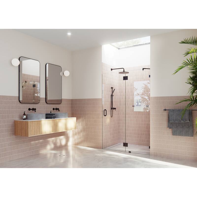 Glass Warehouse GW-GH-52 Halo 78" High x 52" Wide Hinged Frameless