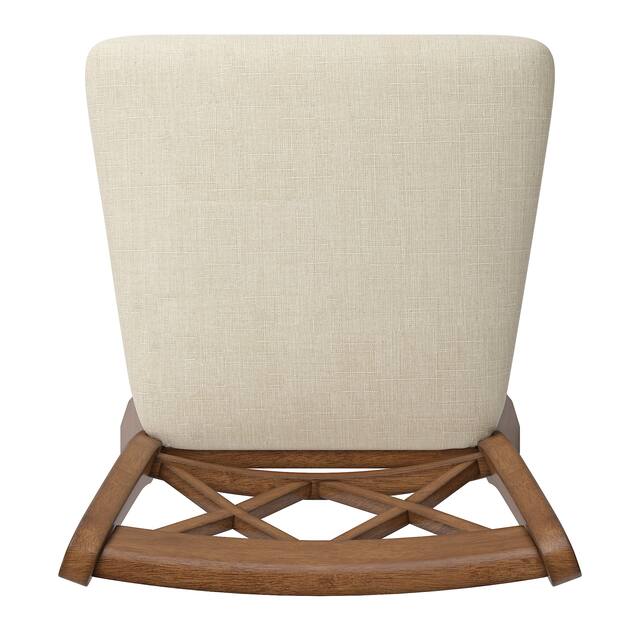 Eleanor Double X Back Wood Swivel Bar Stool by iNSPIRE Q Classic