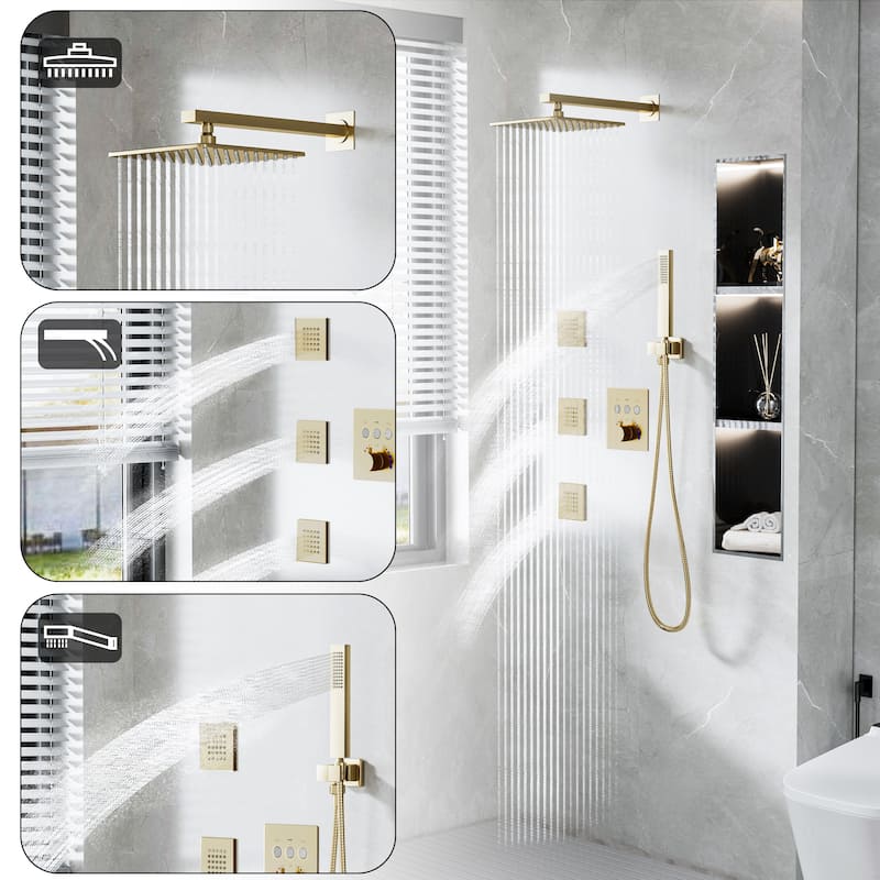 Luxury 3-Way Complete Rain Showerhead