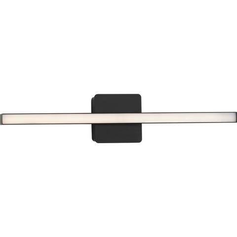 Phase 4 Collection 24 in. Matte Black Medium Modern Integrated 3CCT Integrated LED Linear Vanity Light