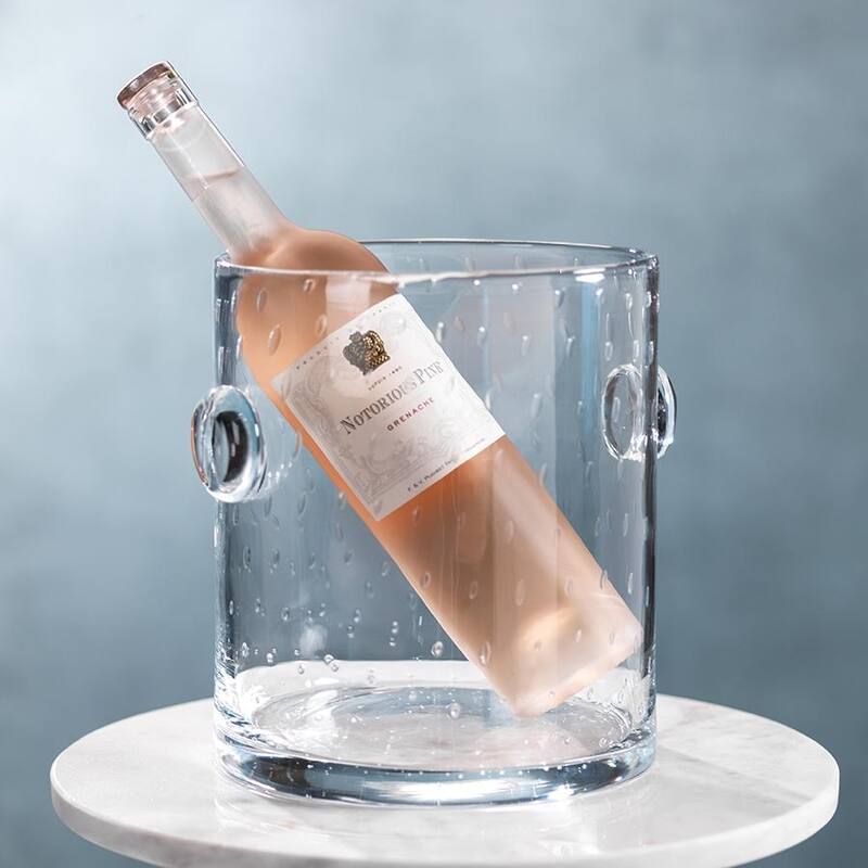 Lagoon Bubbled Glass Ice Bucket