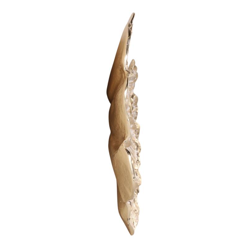 Metal Aluminum Wall Sculptures Floral Design (Set of 2) - 2" Gold - 15.5" x 15.5" x 2"