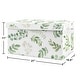 preview thumbnail 3 of 2, Floral Leaf Collection Girl Kids Fabric Toy Bin Storage - Green and White Boho Watercolor Botanical Woodland Tropical Garden
