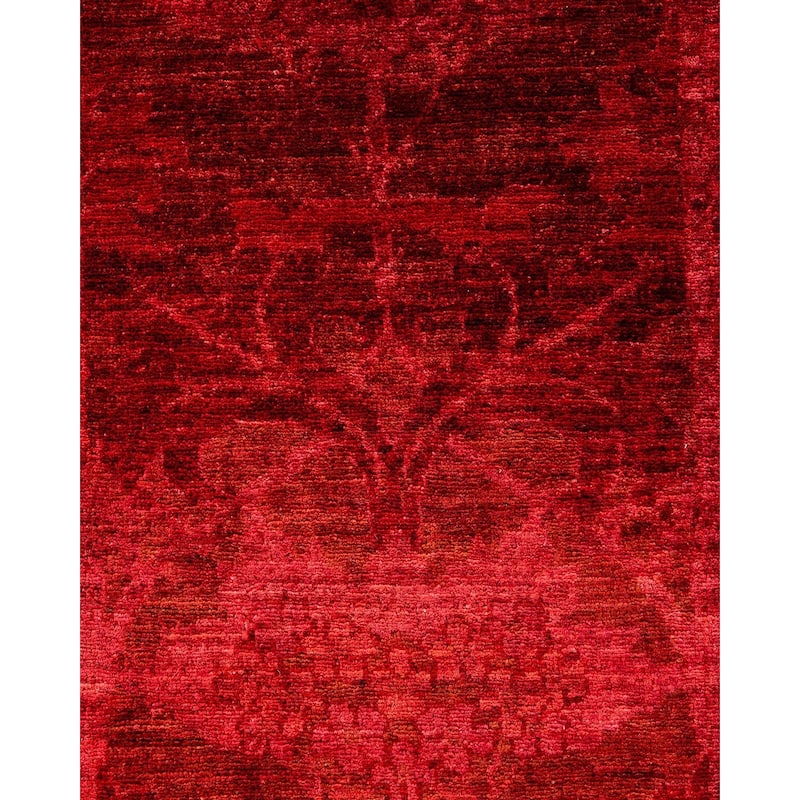 Overdyed, One-of-a-Kind Hand-Knotted Area Rug - Brown - 2' 7" x 9' 7"