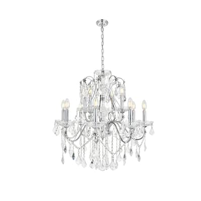 Fleur Illumination 12 light Chrome Chandelier