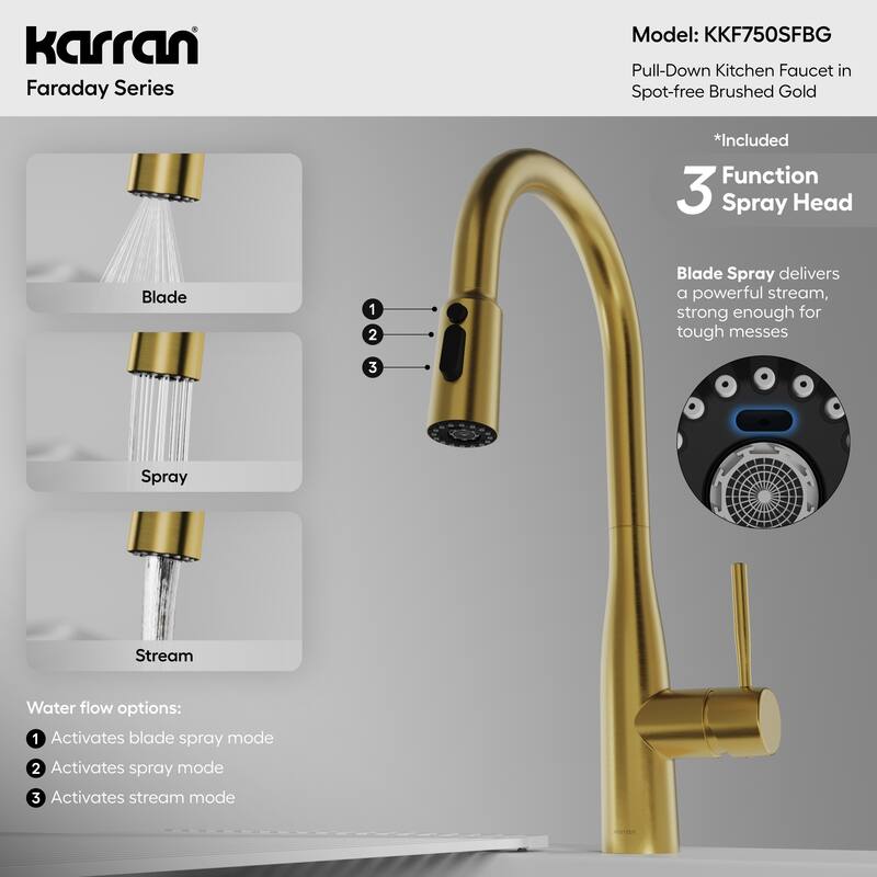 Karran Faraday Pull-Down Sprayer Kitchen Faucet