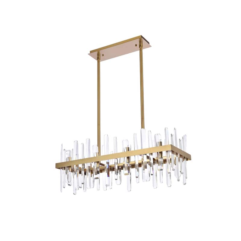 Indigo Home 30 inch crystal rectangle chandelier