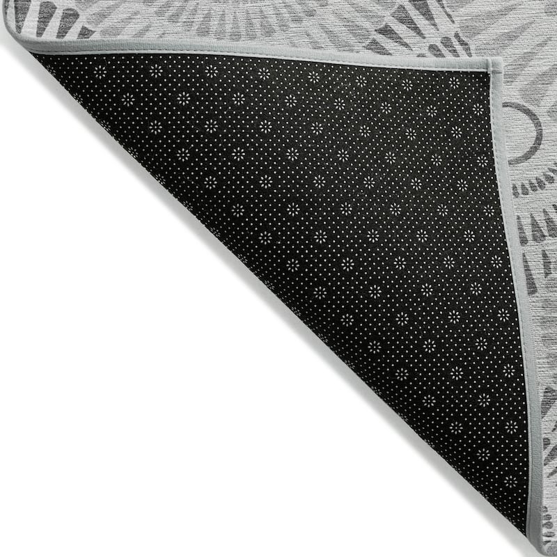 Machine Washable Indoor/ Outdoor Chantille Contemporary Burst Rug