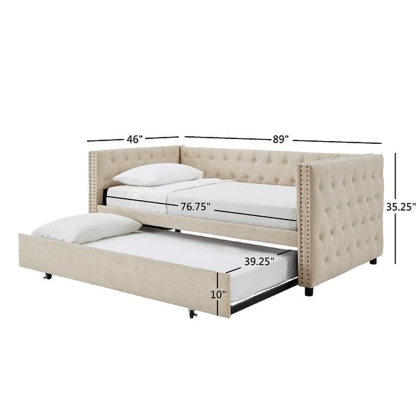 Kahler Weave Fabric Daybed with Metal Slats by iNSPIRE Q Classic