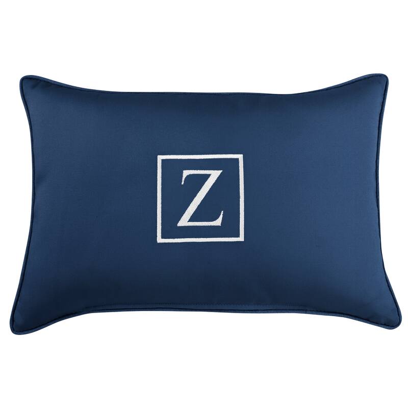 Sunbrella Canvas Monogram Indoor/Outdoor 13x20 Corded Pillow (Single)
