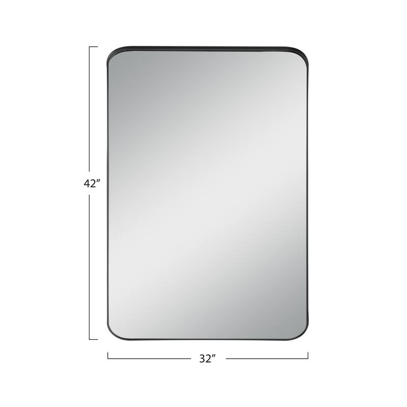Modern Aluminum Alloy Wall-mounted Rectangular/Arched Deep Mirror