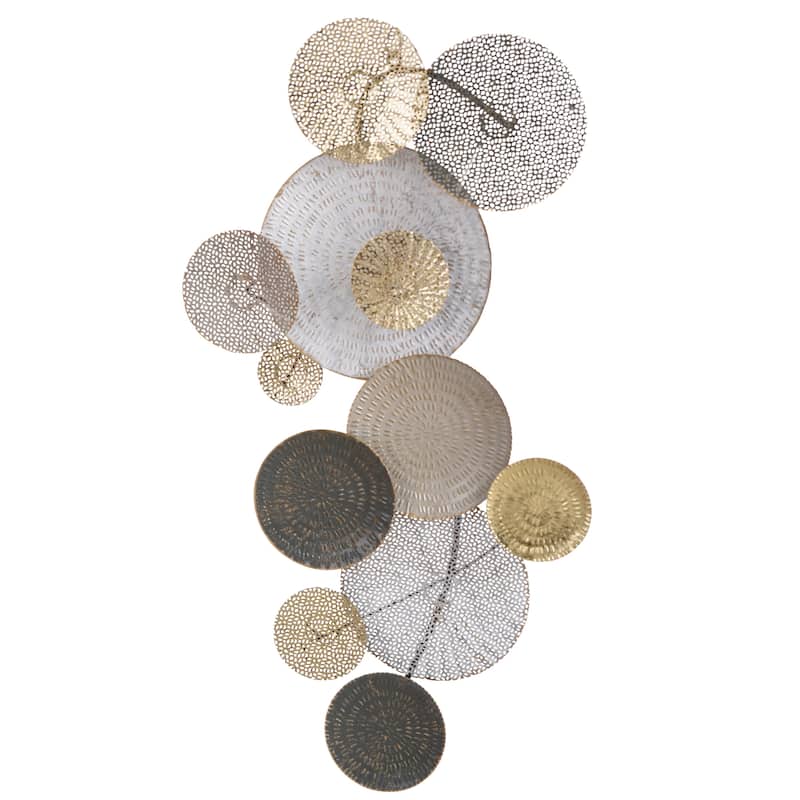 StyleCraft Lazer Cut Lillies - Metal Wall Art - Multi-Color Finish - 36 x 19