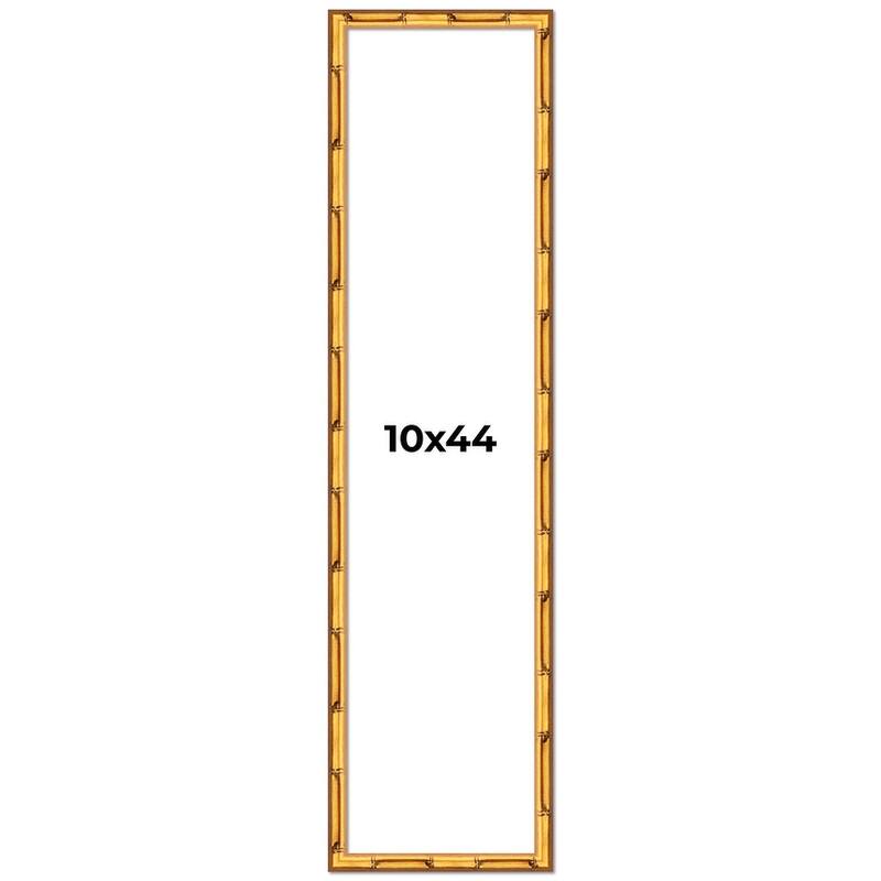 10x44 Frame Gold Bamboo Picture Frame Modern Photo Frame Includes UV Acrylic Shatter Guard Front Acid Free Foam Backing Board