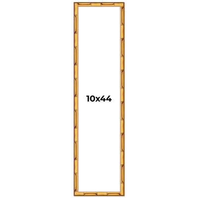 10x44 Frame Gold Bamboo Solid Wood Picture Frame | 1 Inch Moulding