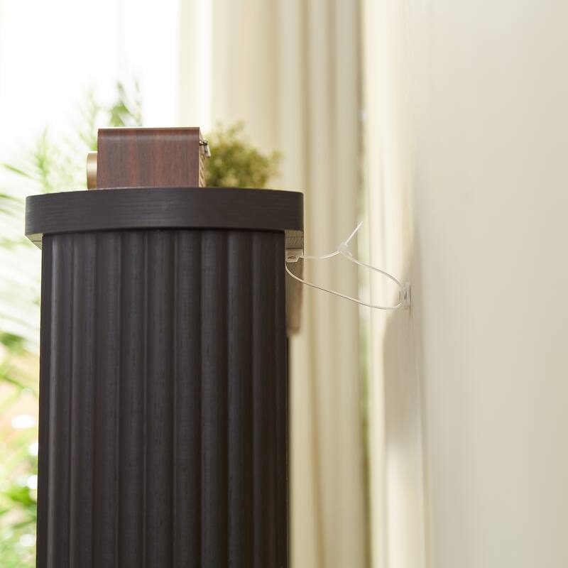 70.1" Corrugated Texture Storage Narrow Console Table